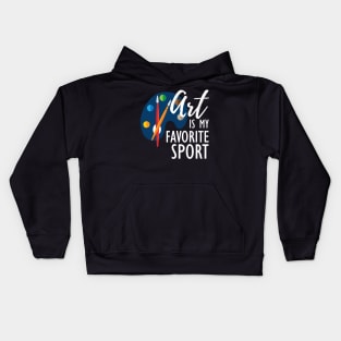 Artist - Art is my favorite sport Kids Hoodie